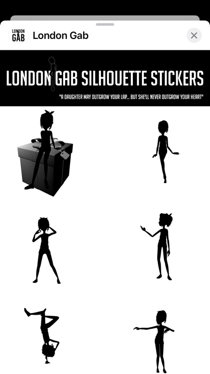 London Gab Silhouette Stickers