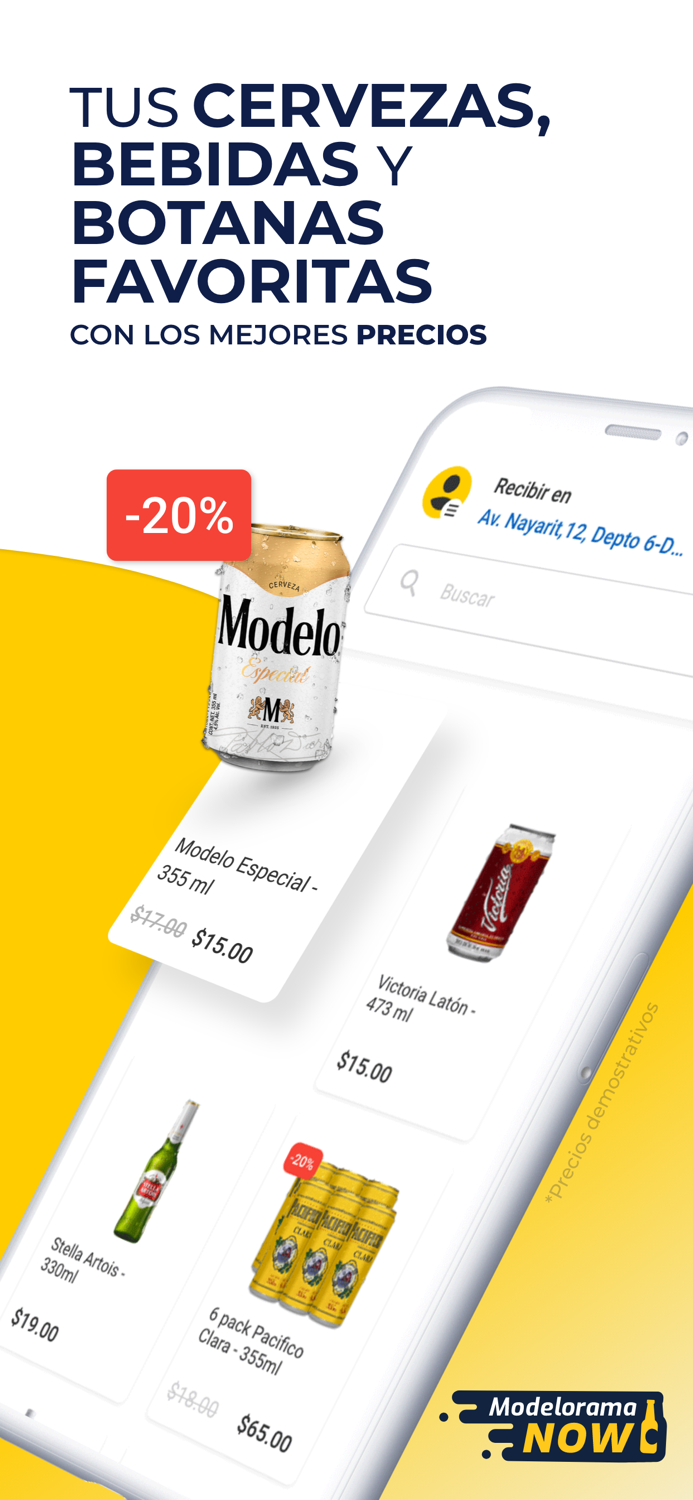 ModeloramaNow Entrega bebidas