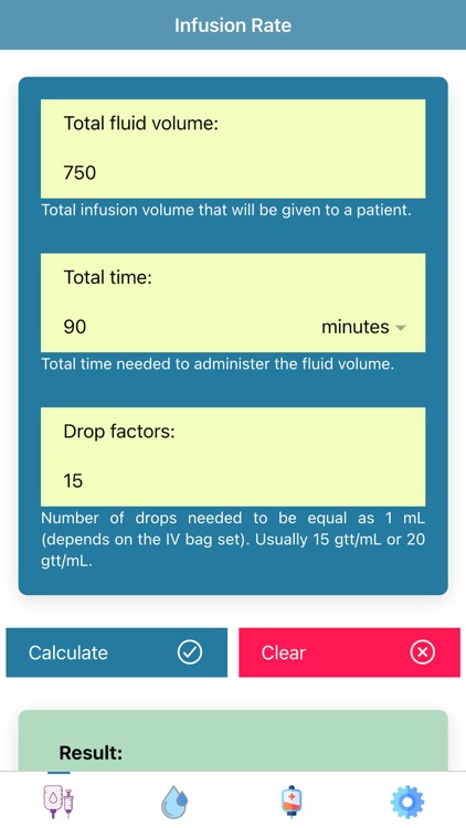 Pocket Infusion Calculator