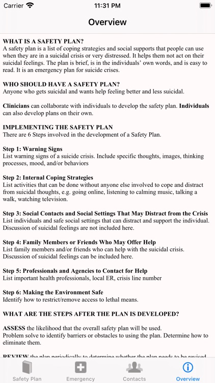 Stanley Brown Safety Plan & Example
