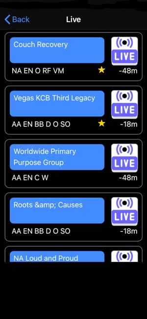 12-Step Live! AA/NA Meetings截图