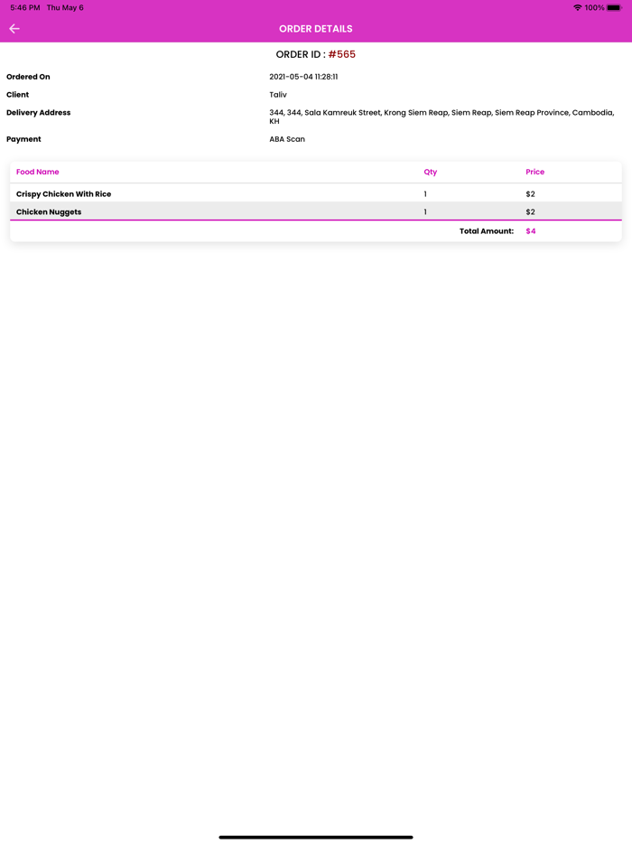 CamboFood Restaurant Partner