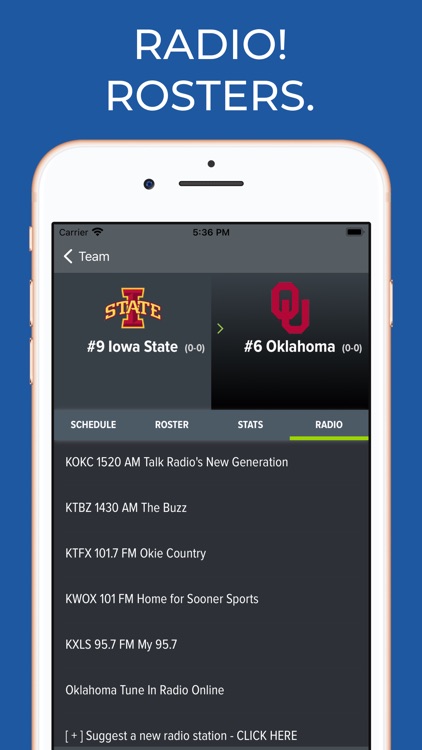 Oklahoma Football Schedules screenshot-1