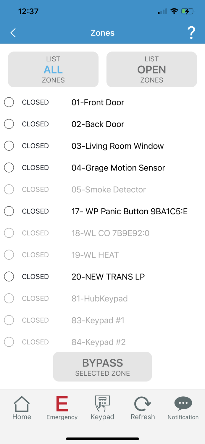 iSecure Alarm Security App