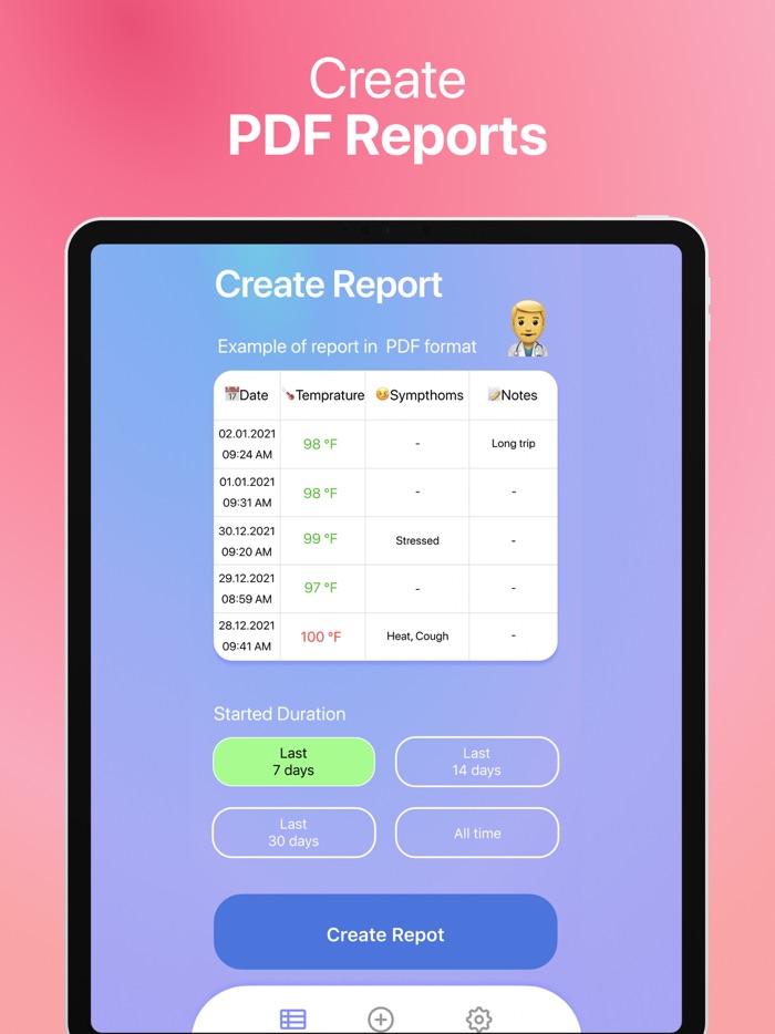 Body Temperature Tracker App