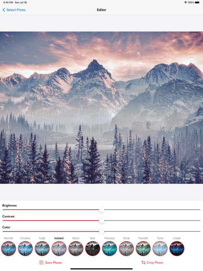 Photo Filter With Cropper