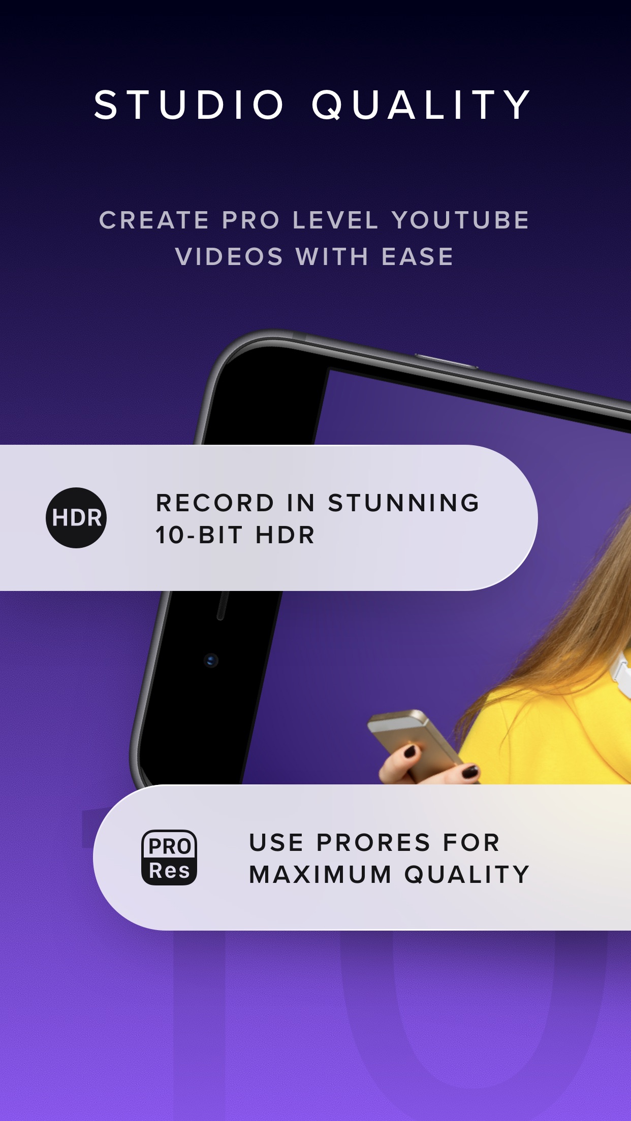 Screenshot do app REC - Pro Video Camera