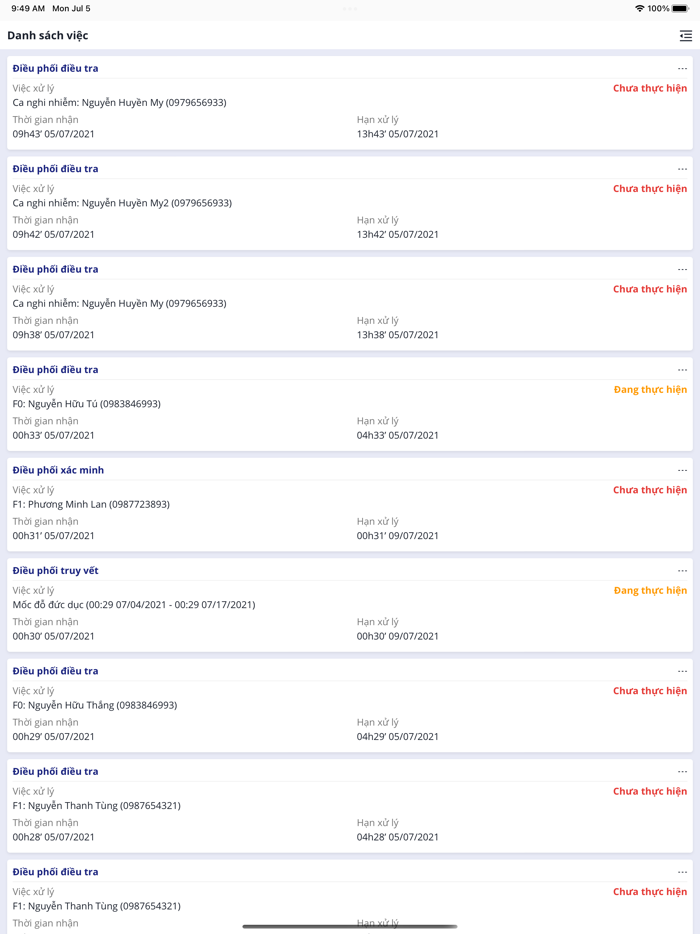 Hỗ trợ truy vết