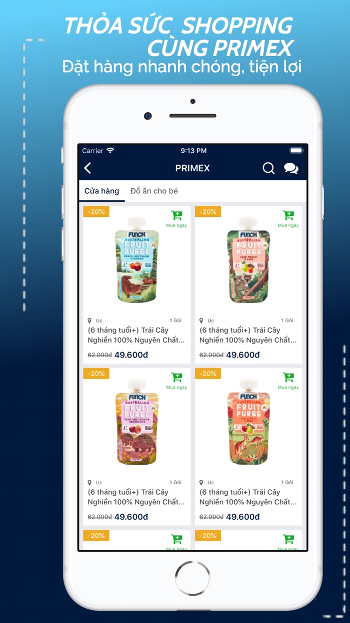 Primex - Hàng Úc chính ngạch
