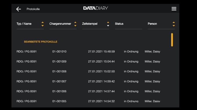 Miele DataDiary