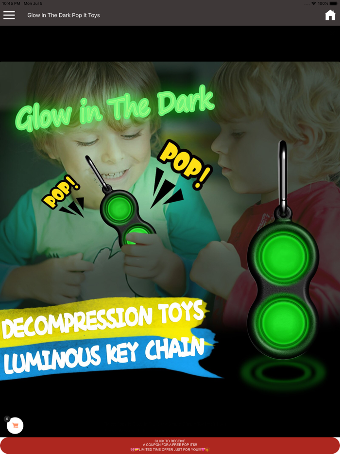 Glow In The Dark pop It Toys