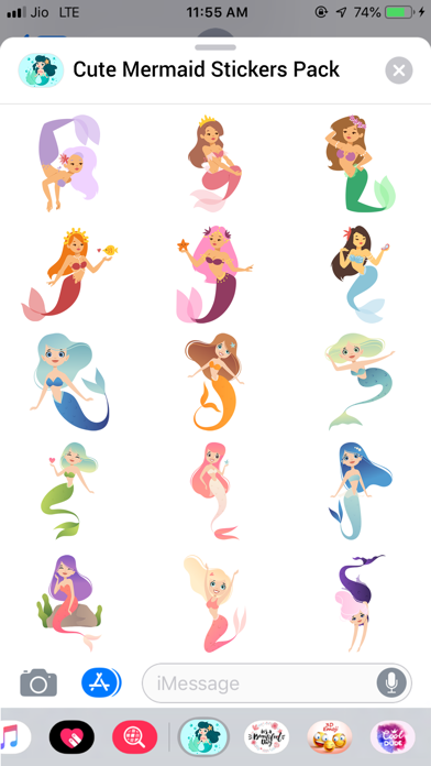 How to cancel & delete Cute Mermaid Stickers Pack from iphone & ipad 1