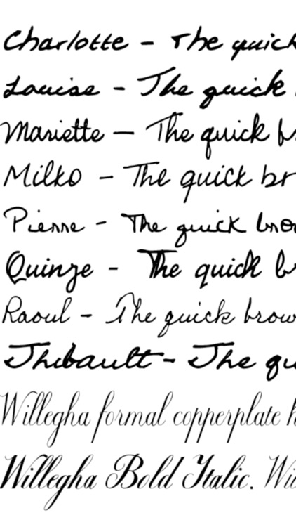 Handwriting Fonts Mobile