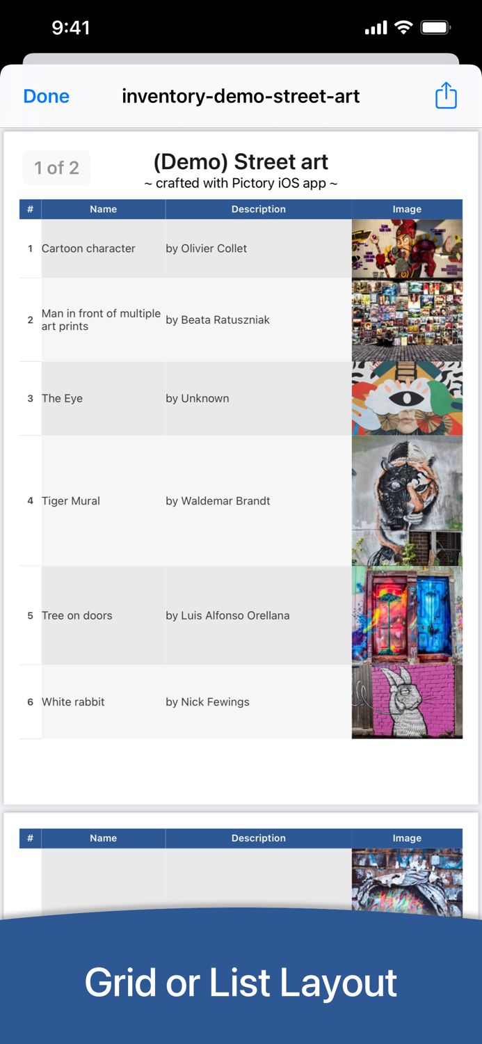 Photo Inventory with Pictory