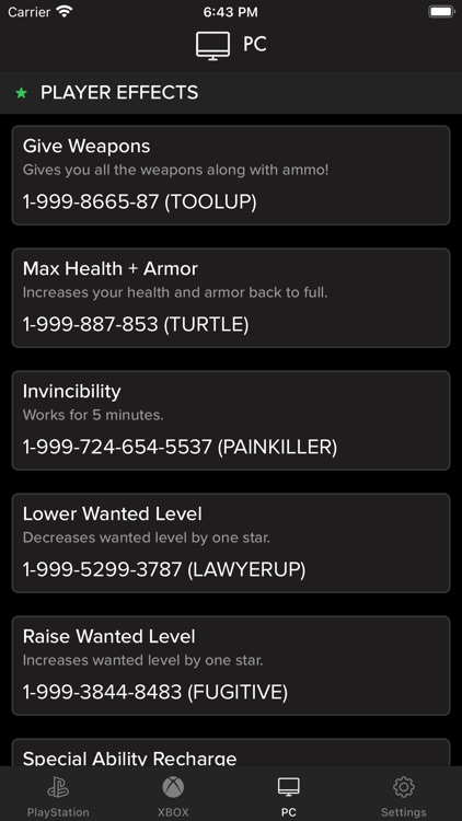 GTA 5/V Phone number cheats. Already done one for GTA 4