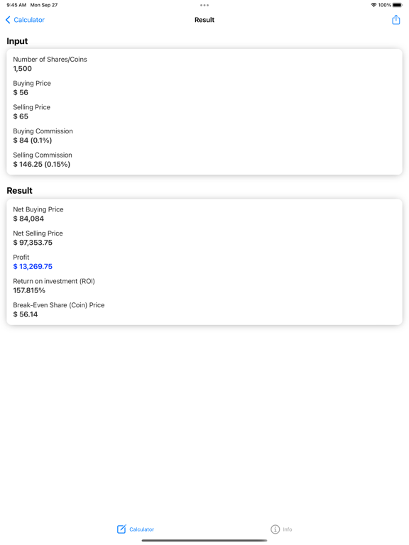 Stock Calculator, Profit Calc screenshot 2