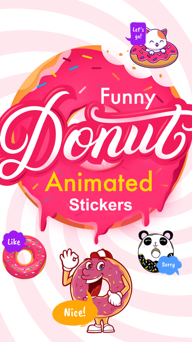 How to cancel & delete Animated Funny Donut Stickers from iphone & ipad 1