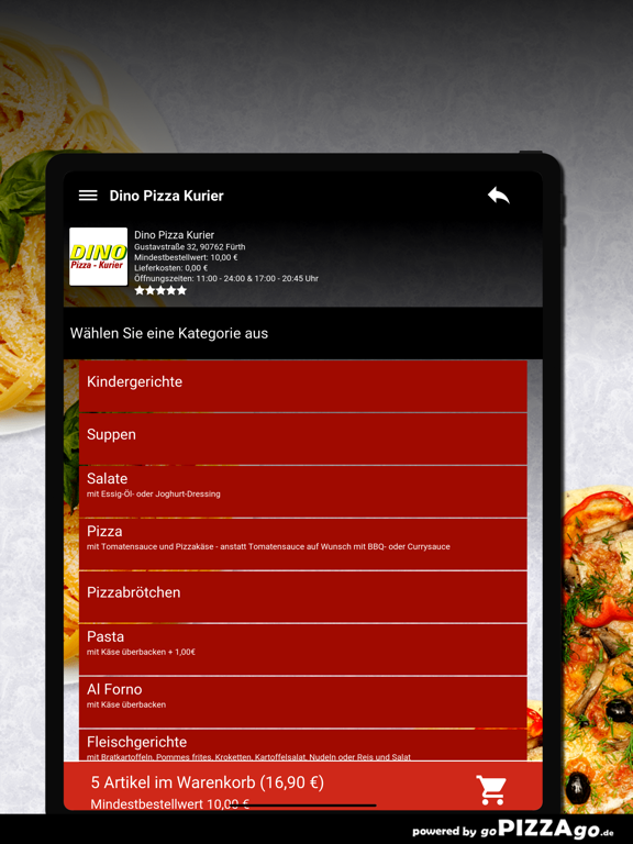 Dino Pizza Kurier Fürth screenshot 8