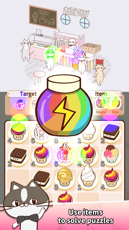 Cat Merge Cafe: Dessert Puzzle screenshot-4