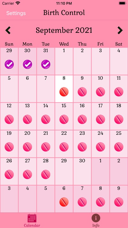 Birth Control Pill Reminder screenshot-0