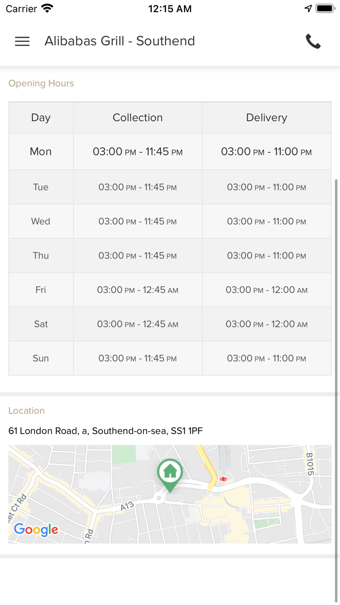 Alibabas Grill - Southend