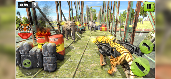 Tiger Rampage Survival Shooter