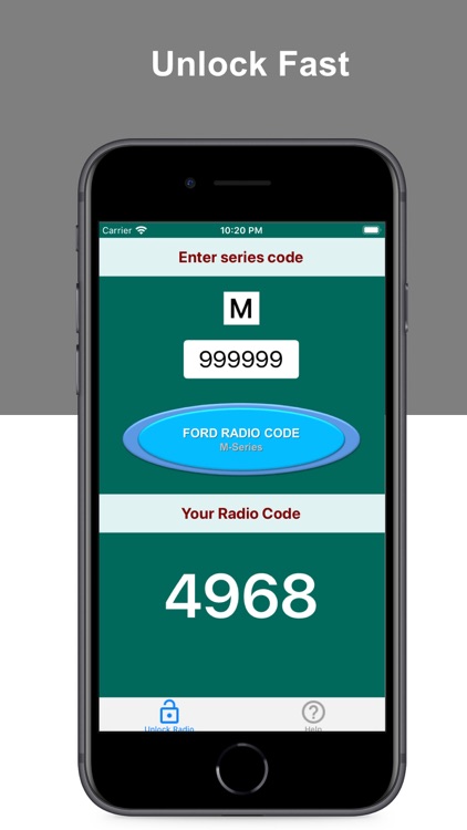 Radio Code for Ford M Series