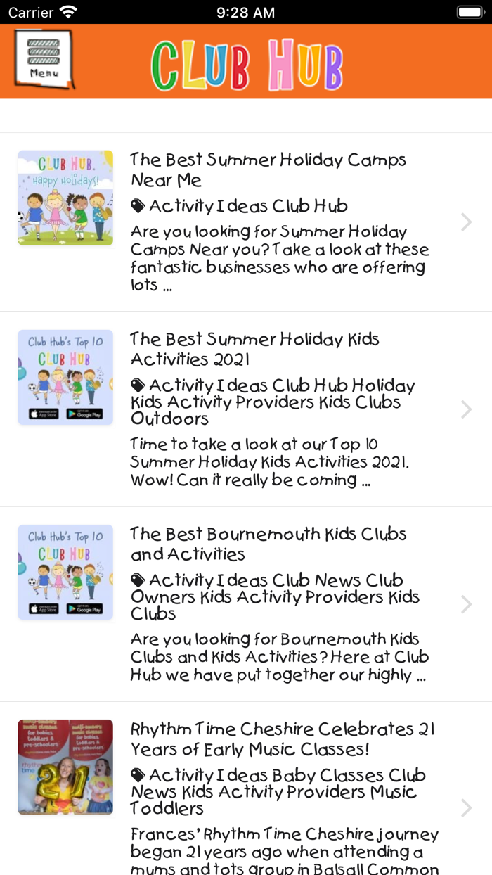 Club Hub UK - Kids Activities