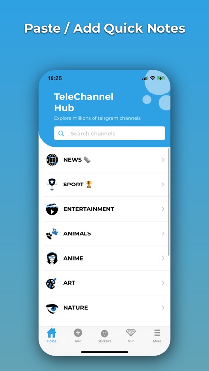 Channel Hub For Telegram App