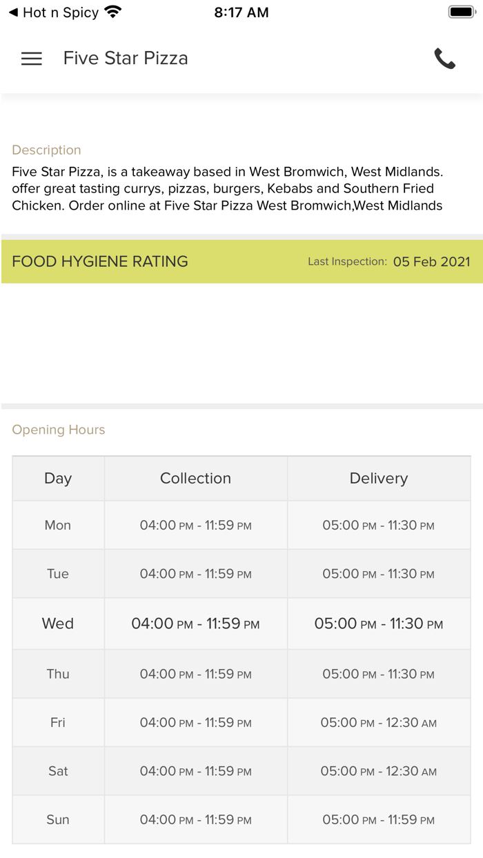 Five Star Pizza-West Bromwich