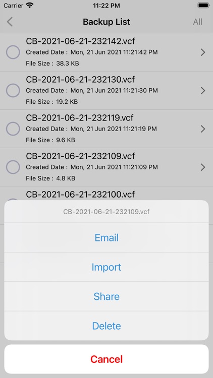 Contact Backup - Share, Delete screenshot-4