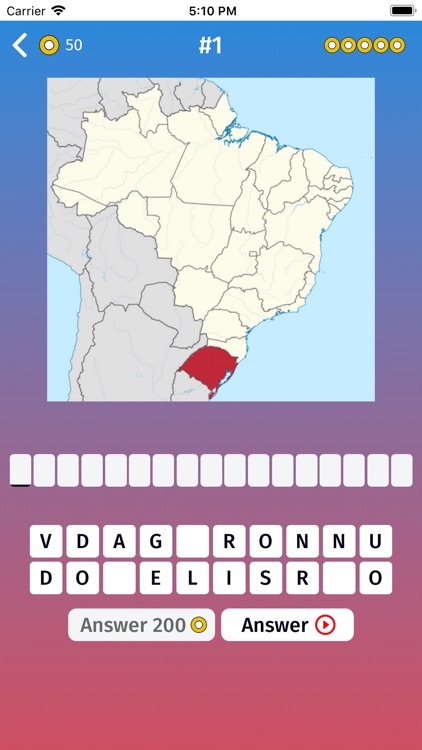 Brazil: States Map Quiz Game