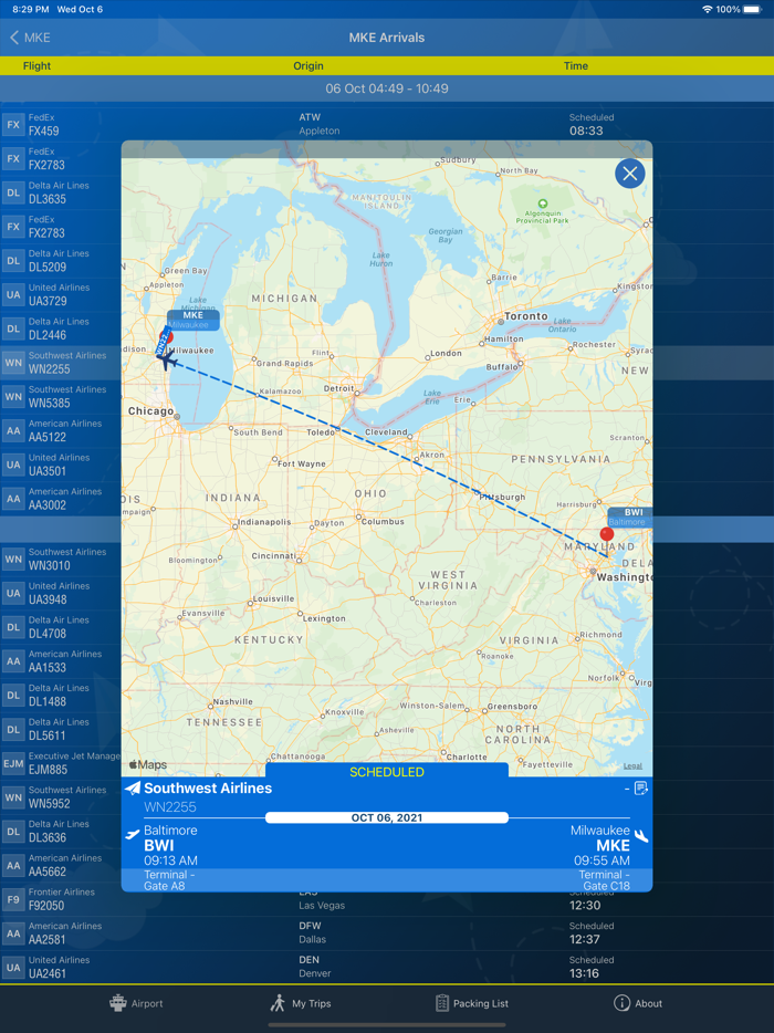 Milwaukee Airport MKE Radar