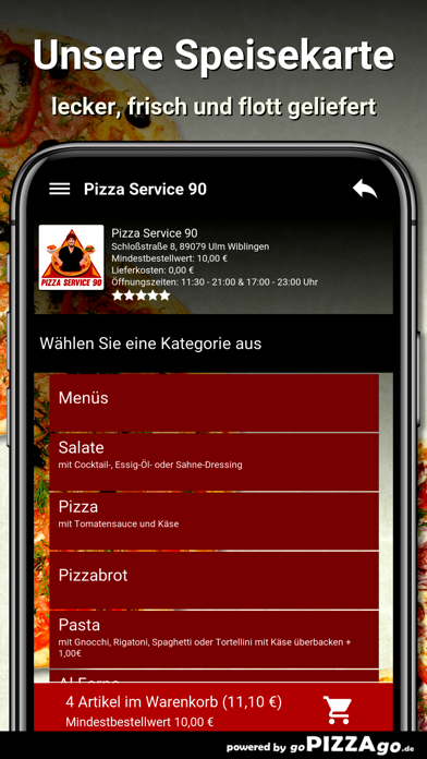 Pizza Service 90 Ulm Wiblingen screenshot 4