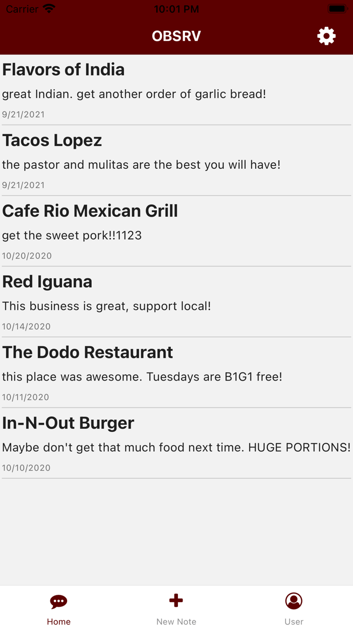 OBSRV - Personal Notes