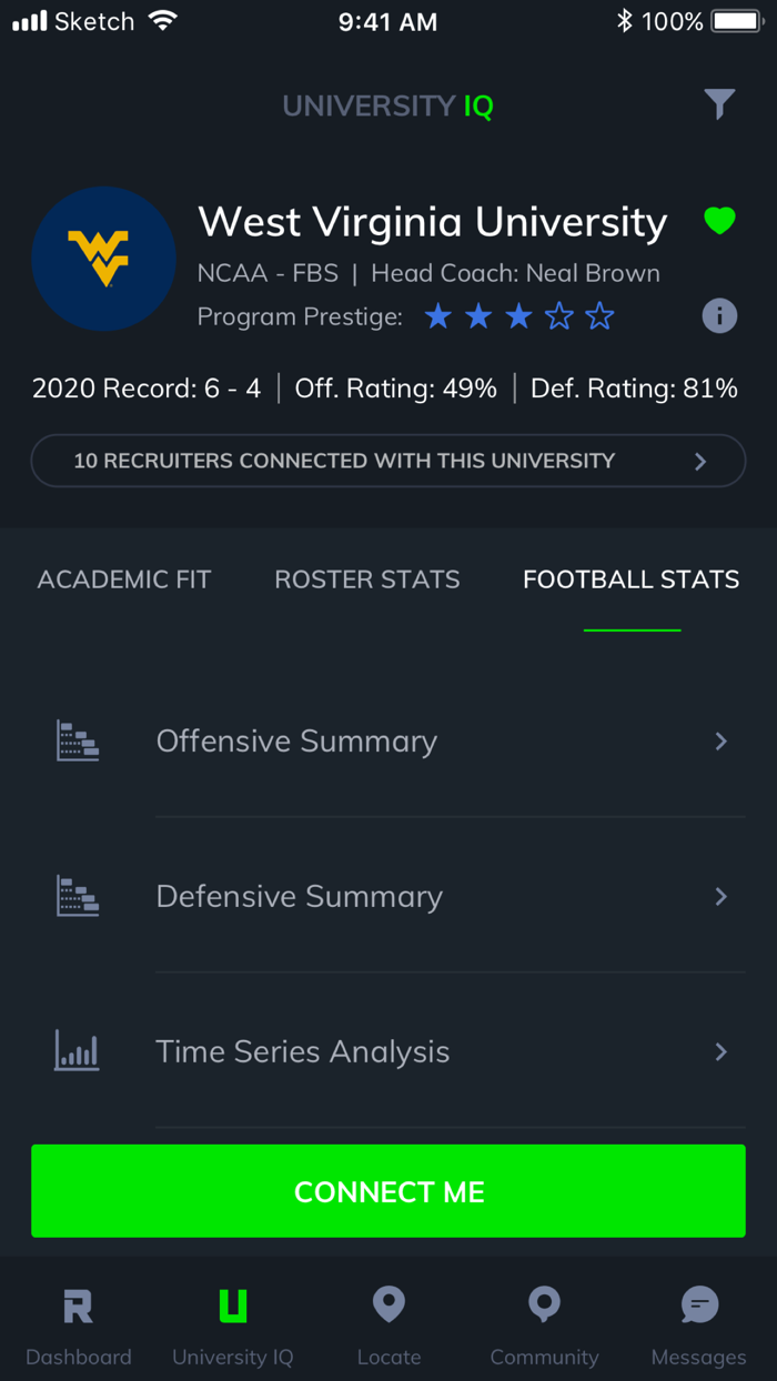 ROUTE College Football Recruit