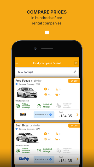 Rentcars: Car rental screenshot 3