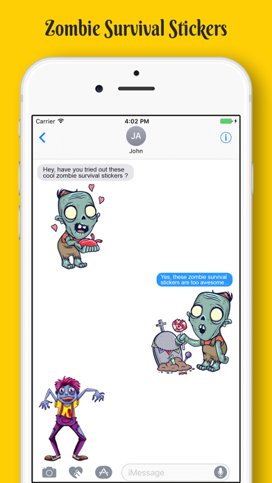 How to cancel & delete Zombie Survival Stickers from iphone & ipad 4