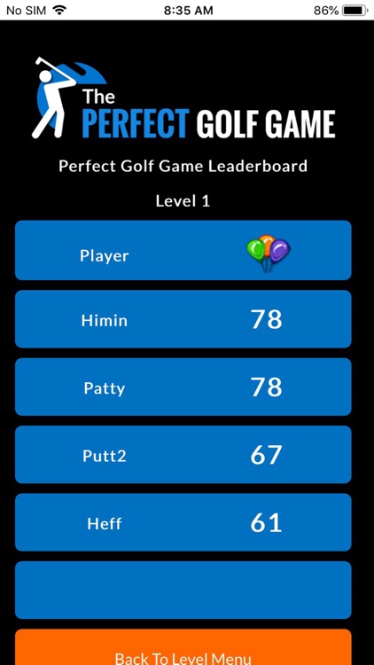 The Perfect Golf Game