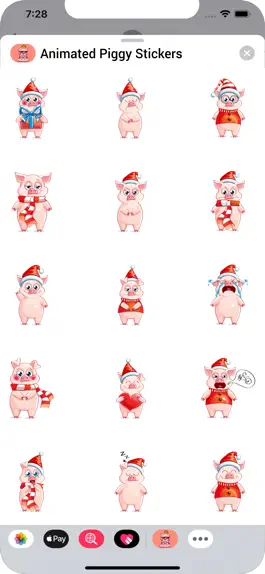 Game screenshot Animated Piggy Stickers! apk