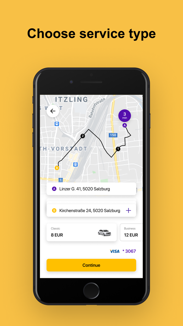 Bringmi taxi rides in Salzburg