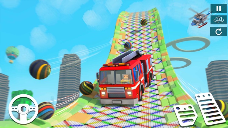 Blocky Racing: Mega Ramps screenshot-4