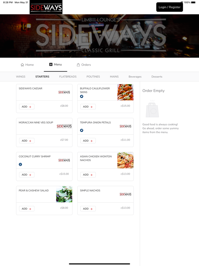 Sideways Classic Grill