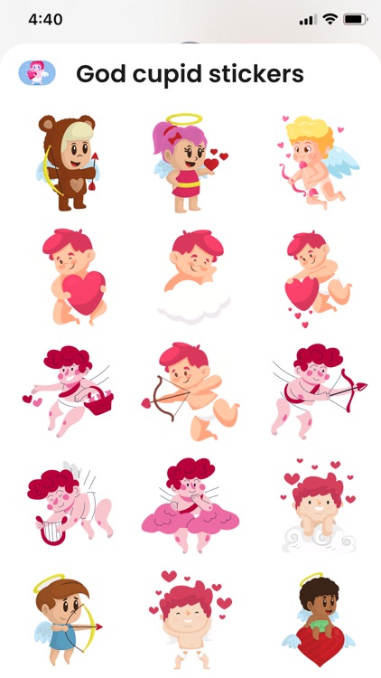 God Cupid Cute Stickers