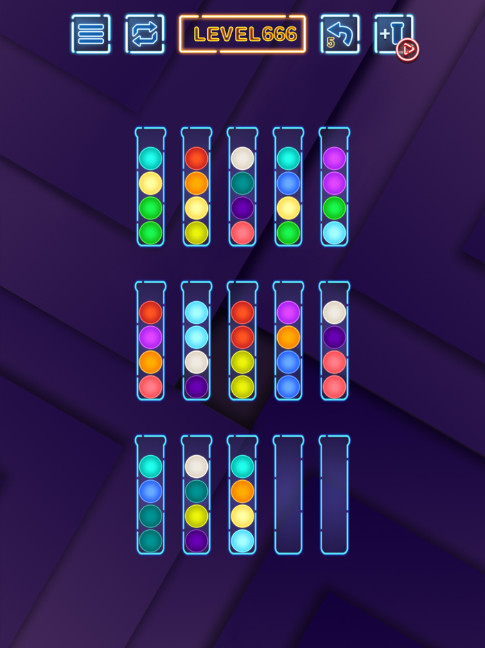 Neon Ball Sort - Puzzle Games