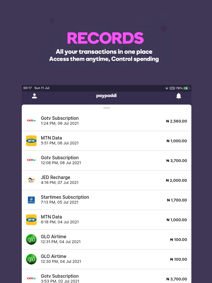 PayPaddi - Bill Payment App