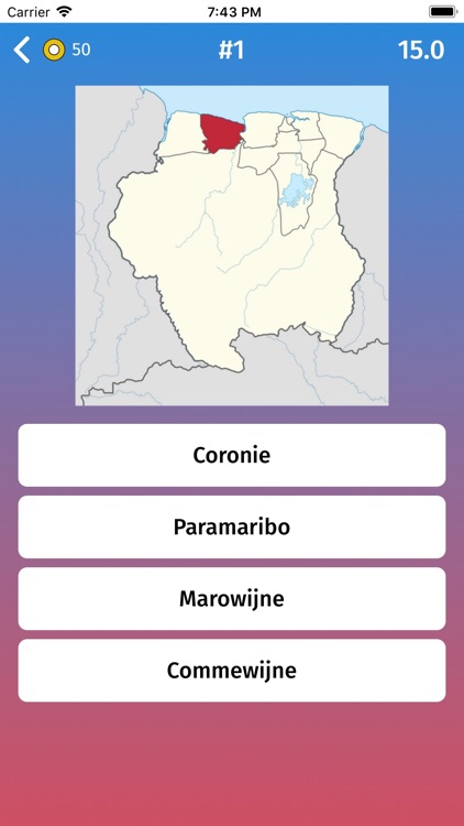 Suriname: Provinces Quiz Game