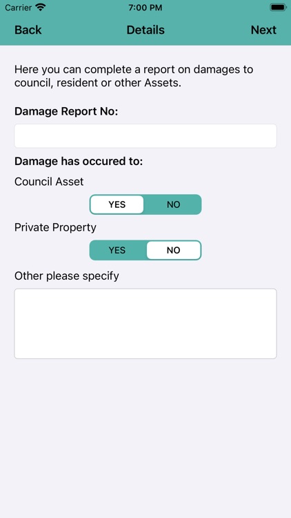 DAMAGES/EXPECTED CLAIM REPORT