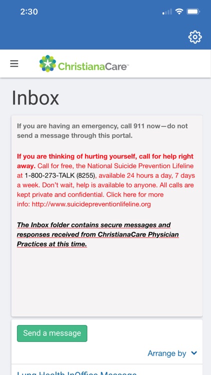 Christiana Care Patient Portal screenshot-2