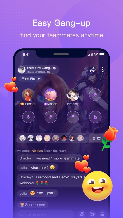 Tako-Team up, voice chat